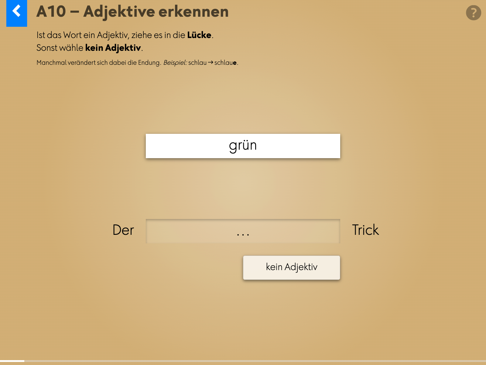 Wortgrammatik: Adjektive: a10