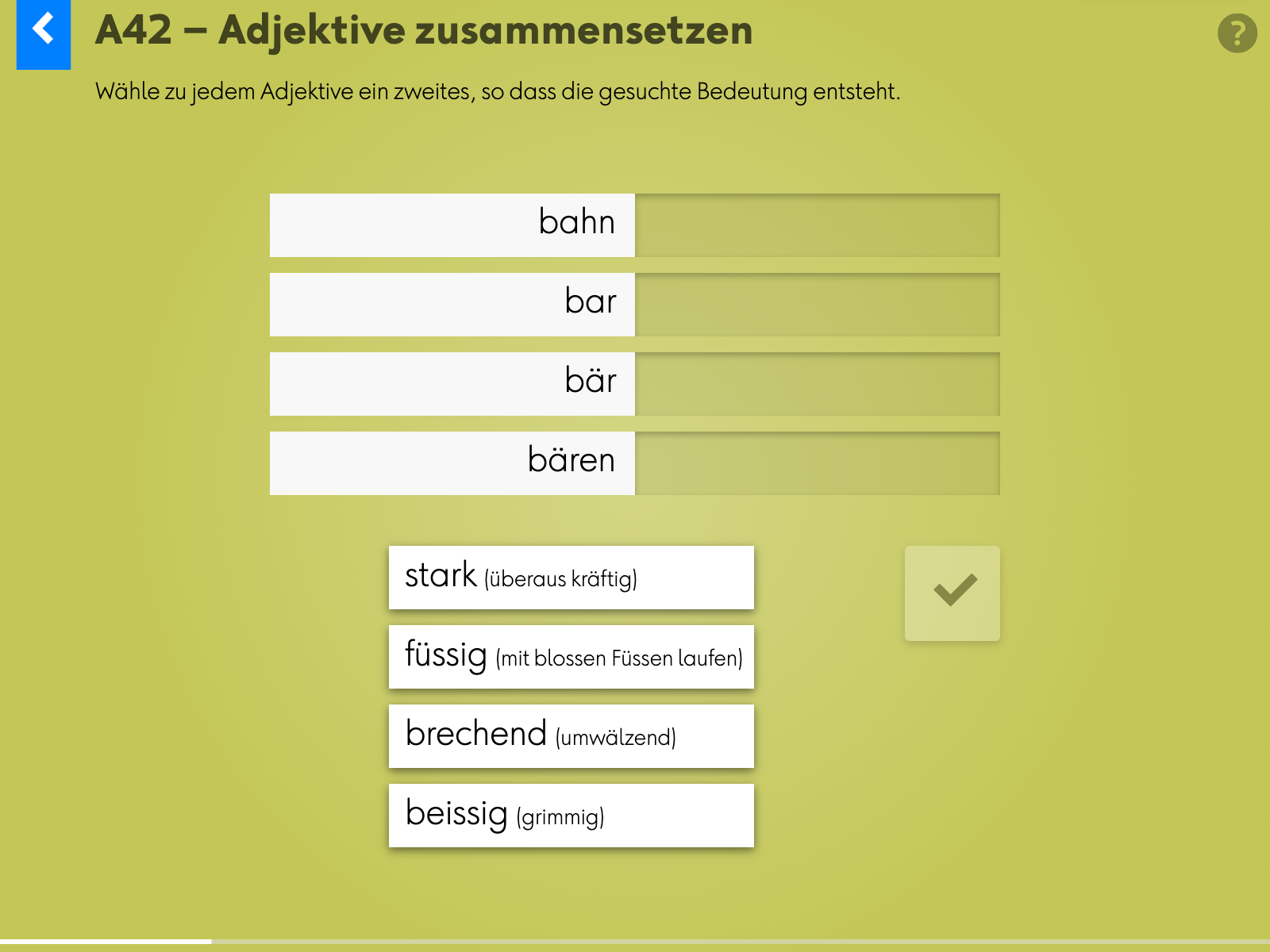 Wortgrammatik: Adjektive: a42