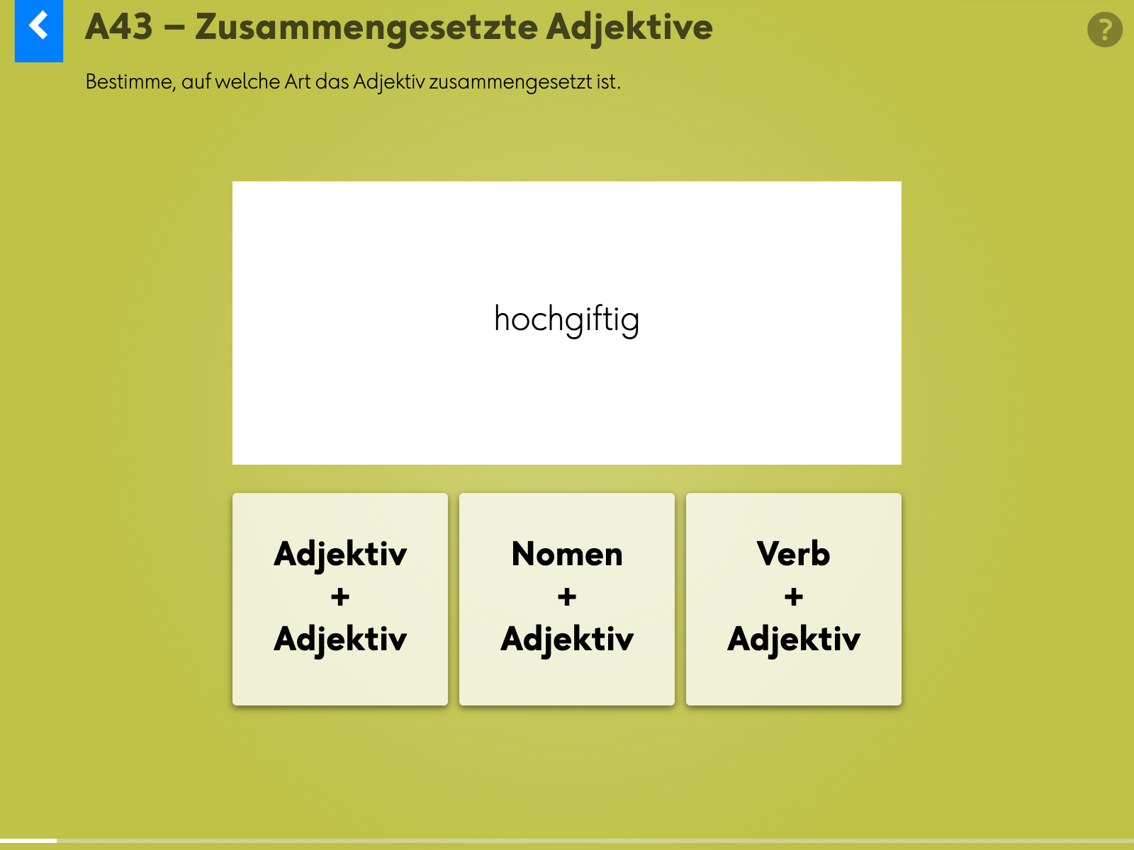 Wortgrammatik: Adjektive: a43