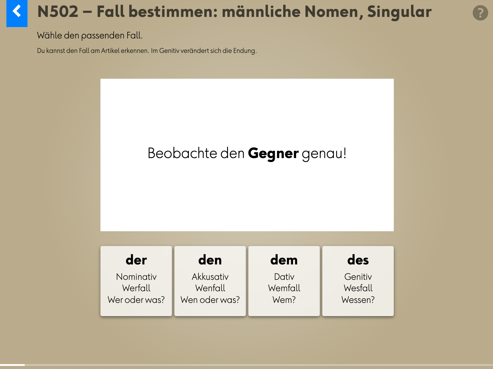 Wortgrammatik: Nomen: n502