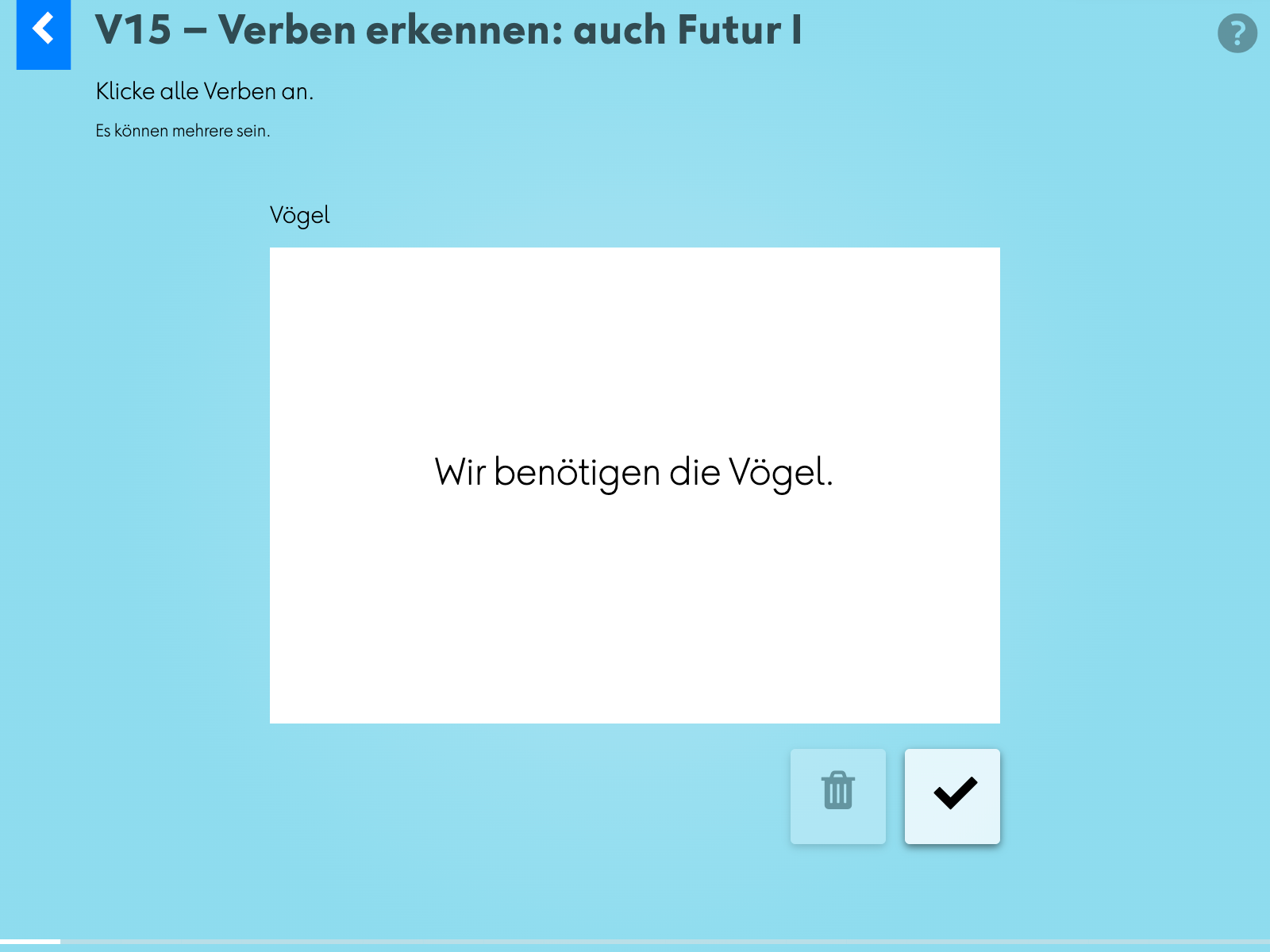 Wortgrammatik: Verben: v15