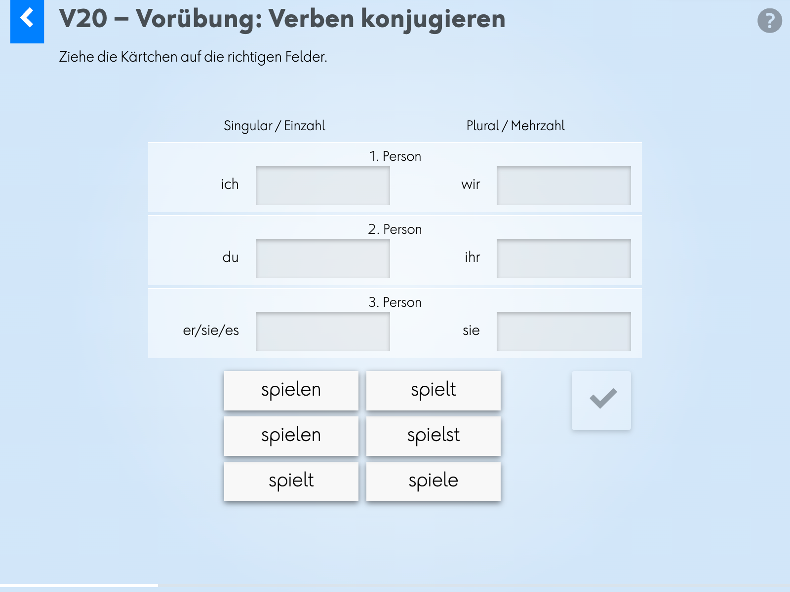 Wortgrammatik: Verben: v20