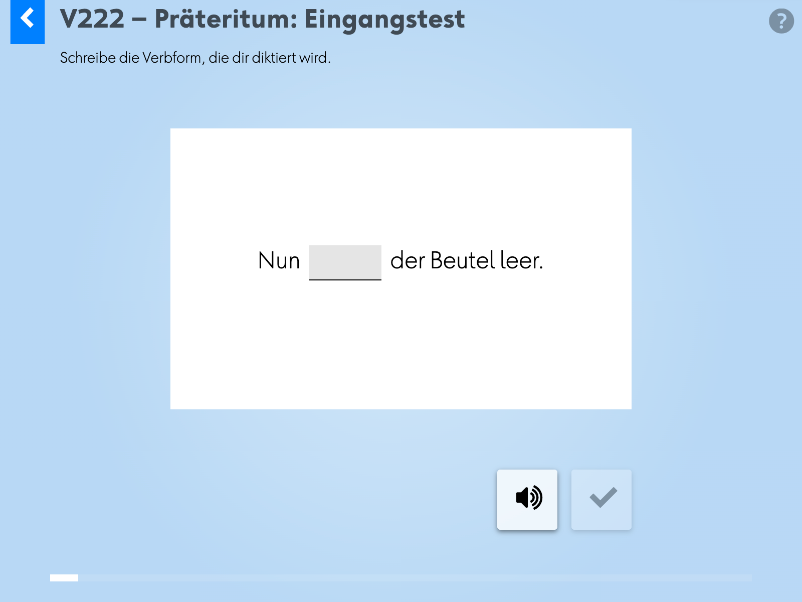 Wortgrammatik: Verben: v222