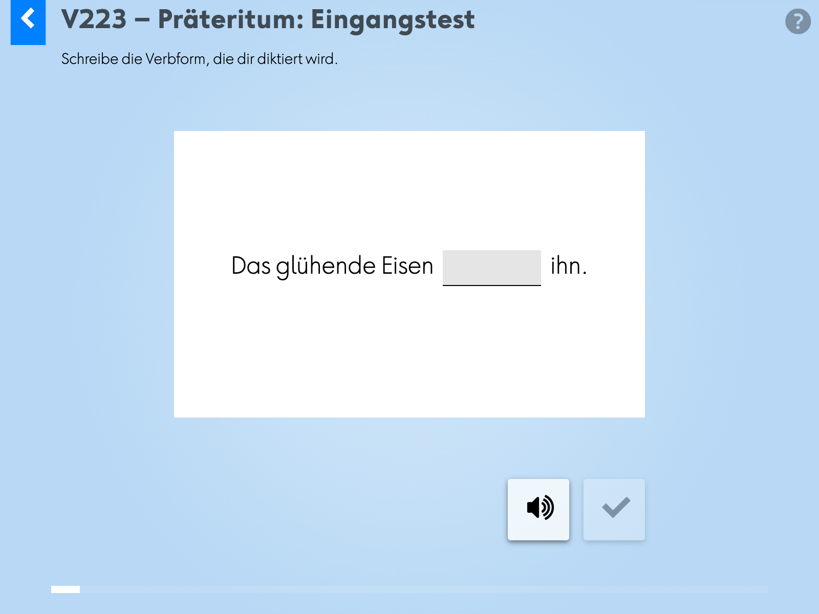 Wortgrammatik: Verben: v223