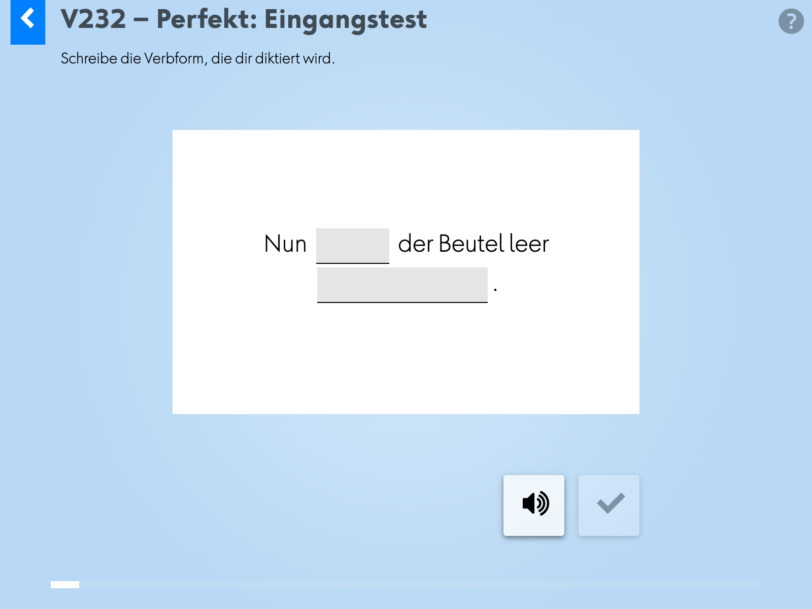 Wortgrammatik: Verben: v232