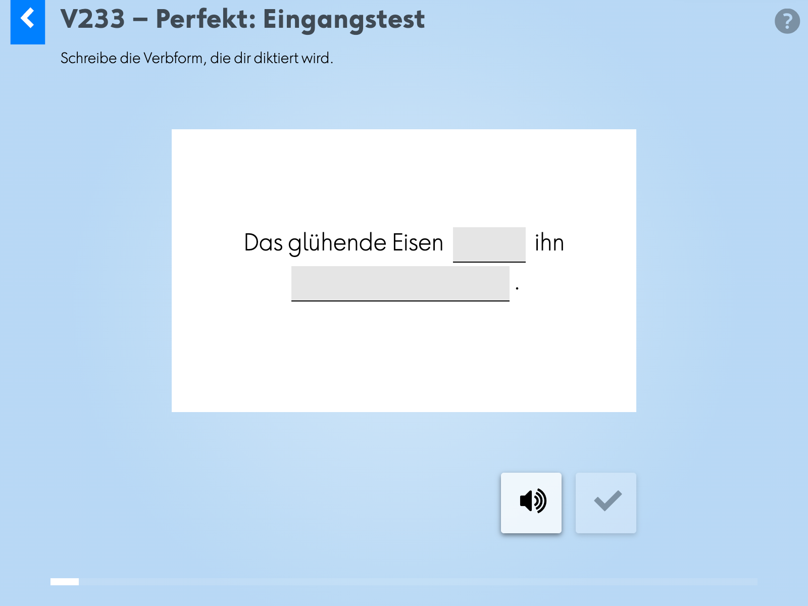 Wortgrammatik: Verben: v233