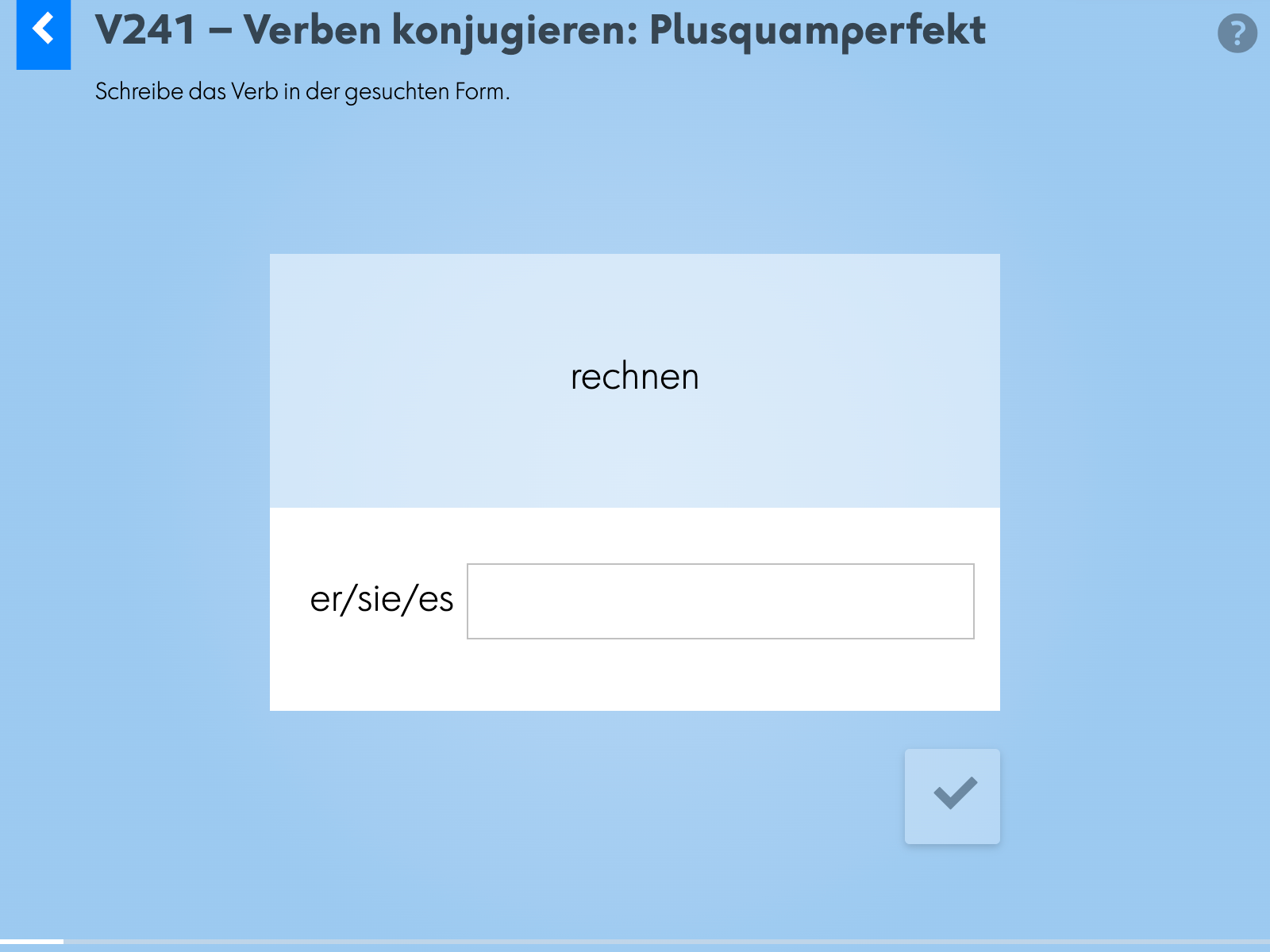 Wortgrammatik: Verben: v241