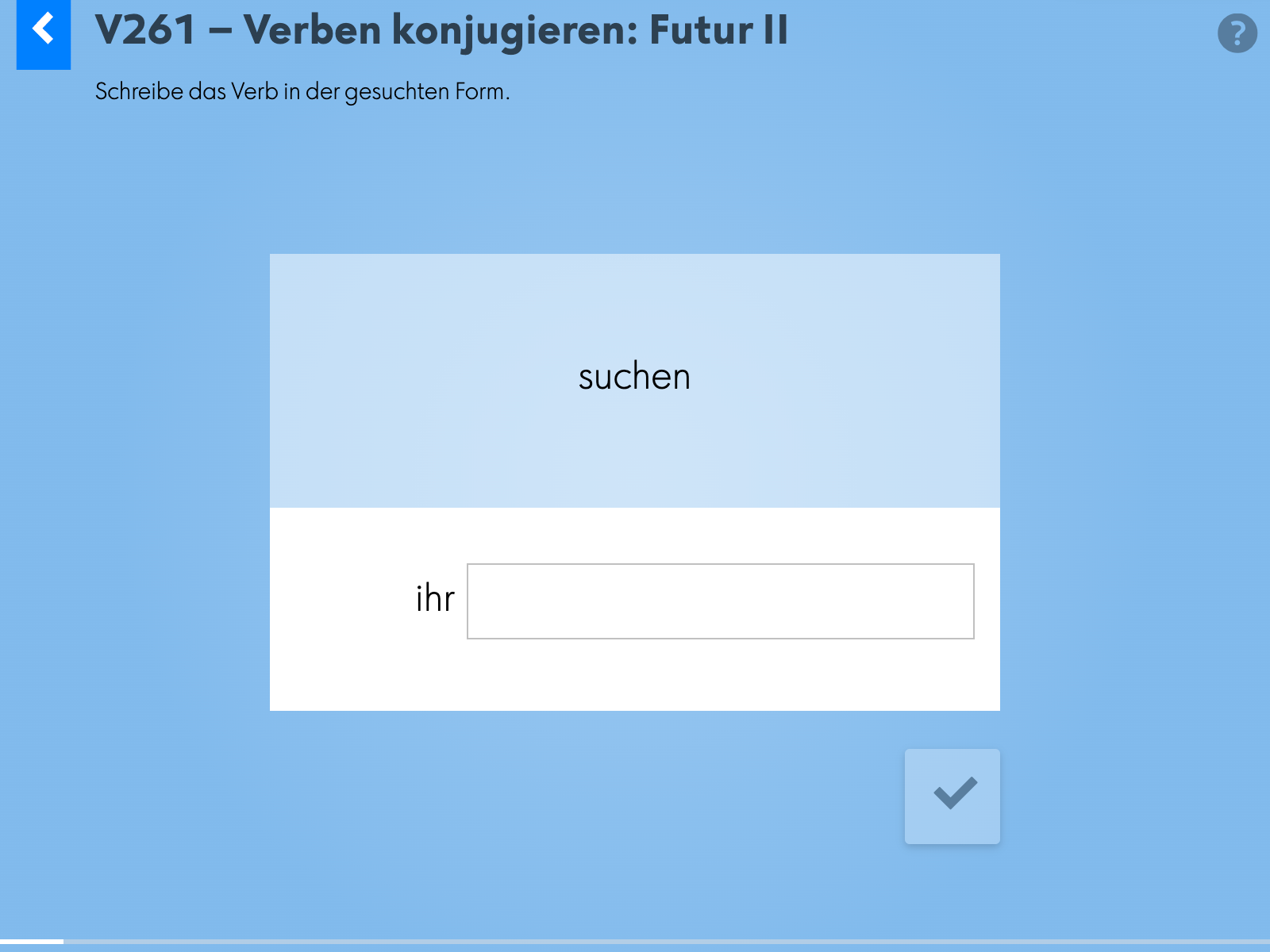 Wortgrammatik: Verben: v261