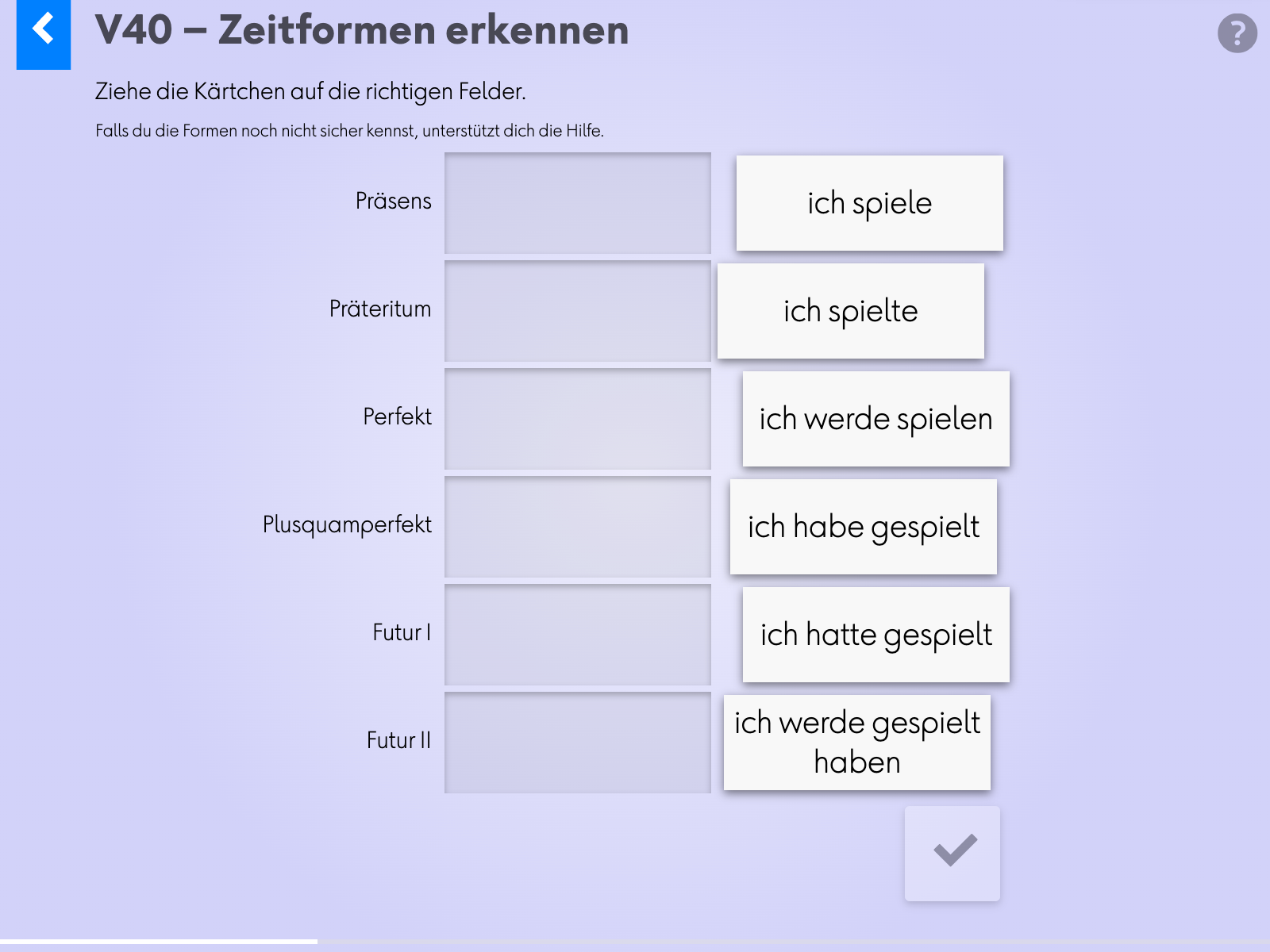 Wortgrammatik: Verben: v40