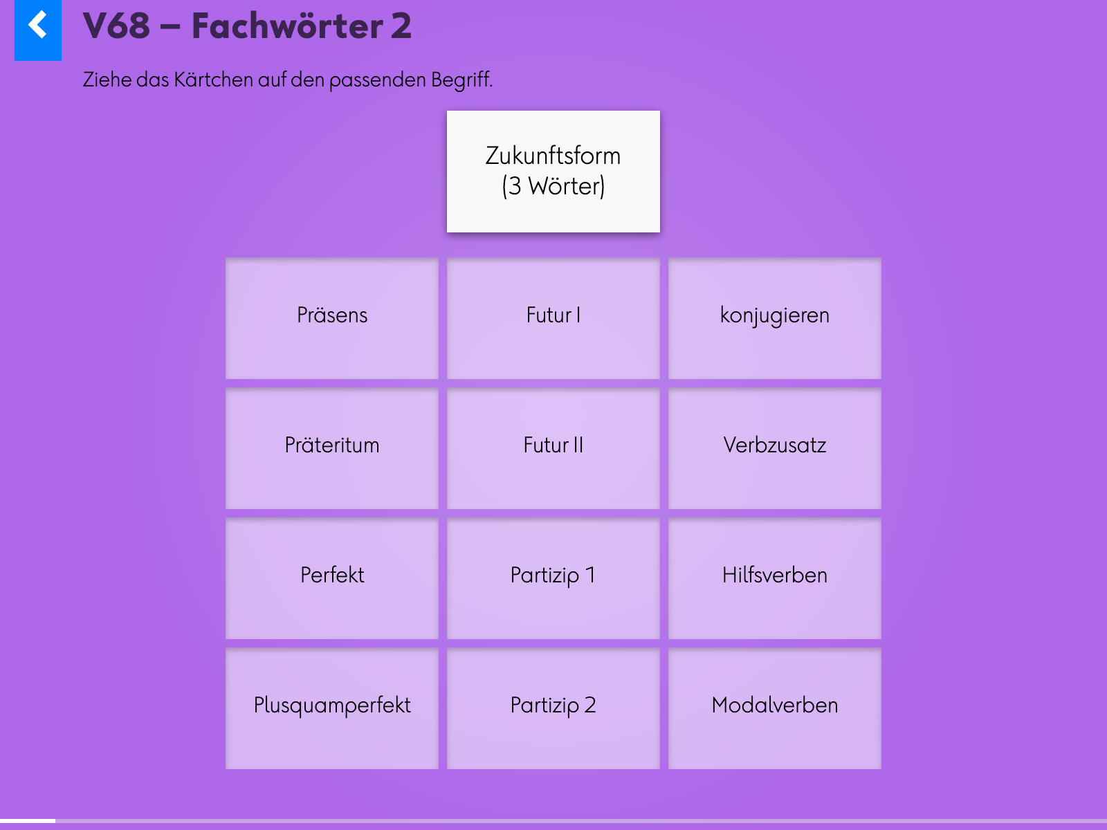 Wortgrammatik: Verben: v68